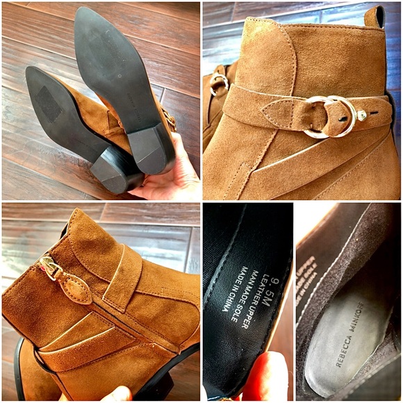 REBECCA MINKOFF⚡️Chestnut Suede Pointed Boots_9.5 - Picture 7 of 9